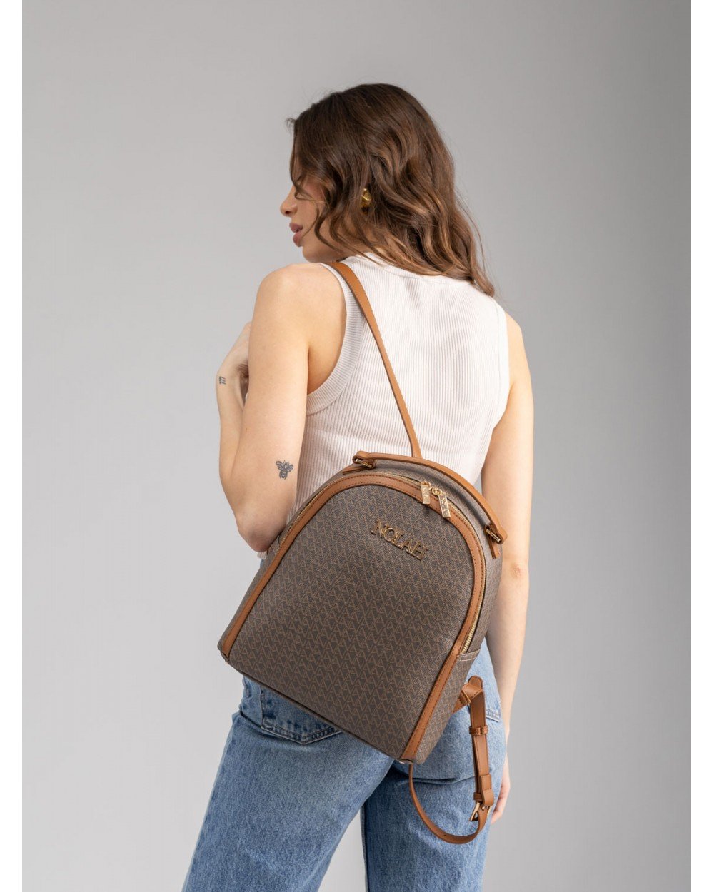 Nolah Γυναικεία Backpack Greyson Brown Γυναικείες Τσάντες