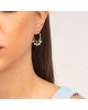 Κρίκοι Excite Fashion Jewellery με κρεμαστά ζιργκόν από  ανοξείδωτο ατσάλι (δεν μαυρίζει). E-69-68-S Κοσμήματα