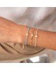 Βραχιόλι λεπτό μακραμέ, Boho, της Excite Fashion Jewellery, με πέρλα και nude χάντρες. BR-0230-4 Κοσμήματα