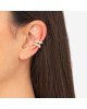 Κρίκος ear cuff ασήμι 925, κίτρινο επιχρύσωμα, με λευκά ζιργκόν, της Excite Fashion Jewellery. S-67-G-69 Κοσμήματα